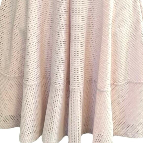Bar III Women's Blush/Pink Mesh Back Zip Fit & Flare Skater Dress Feminine SZ M - Picture 8 of 10